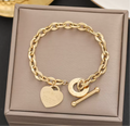 Bracelet acier titane cœur femme détail cœur délicat MAX FOR ME
