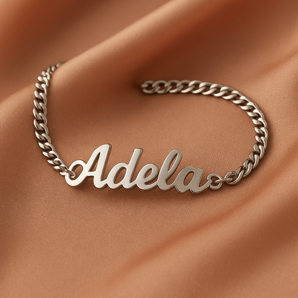 Bracelet Prénom Personnalisé – Acier Inoxydable Ajustable & Résistant MAX for ME
