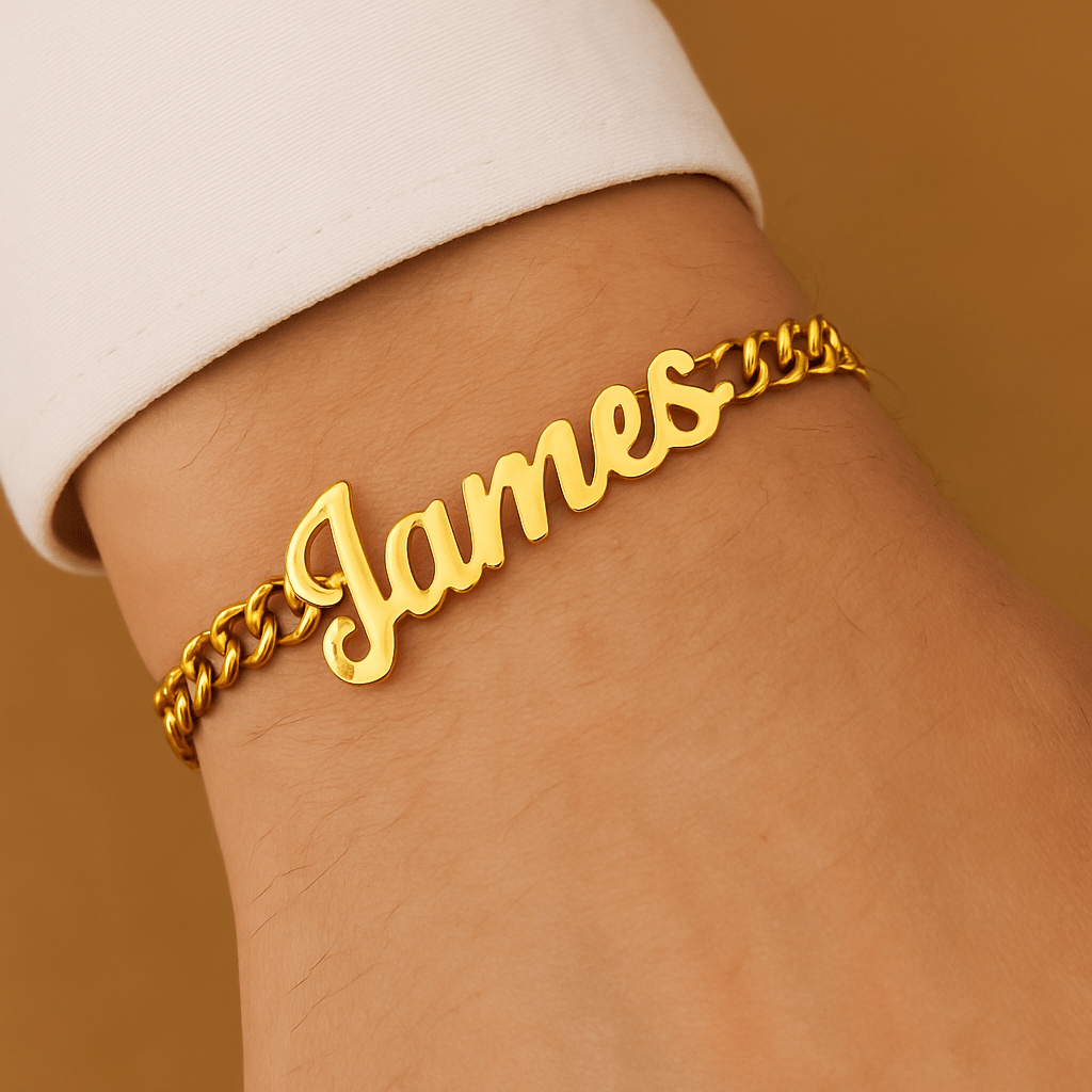 Bracelet Prénom Personnalisé – Acier Inoxydable Ajustable & Résistant MAX for ME