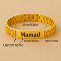 Bracelet Prénom Personnalisé Homme – Acier Inoxydable Doré ou Argenté MAX for ME