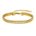 Bracelets dorés femme 18K strass scintillants maillons fins élégance MAX FOR ME Doré MAX for ME