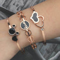 Bracelets lot 3 acier inoxydable femme doré ensemble coordonné MAX FOR ME