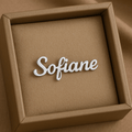 Broche personnalisée doré ou argenté avec prénom – Accessoire raffiné et intemporel Argent MAX for ME