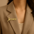 Broche personnalisée doré ou argenté avec prénom – Accessoire raffiné et intemporel MAX for ME