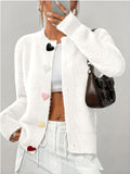 Cardigan boutons femme détail boutons cœur premium MAX FOR ME