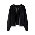 Cardigan col V femme noir longueur hanches chic MAX FOR ME