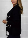 Cardigan élégant femme gris perle poches ornées 