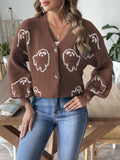 Cardigan en maille à motif fantôme - votre touche d'originalité - MAX FOR ME MAX for ME