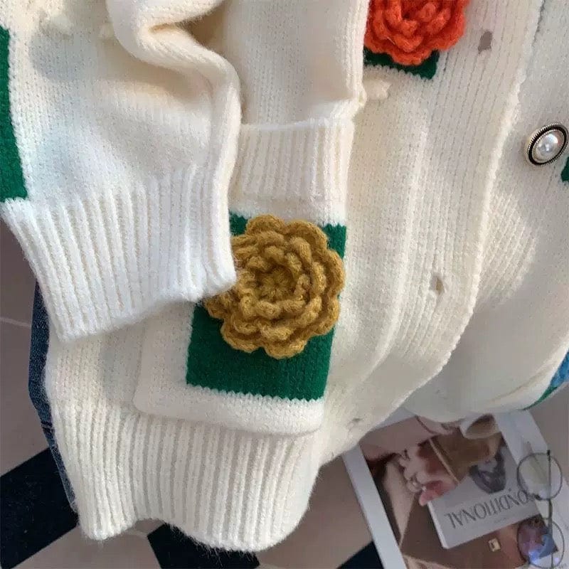 Cardigan femme maille et denim blanc empiècements contrastés - Style urbain moderne mi-saison MAX for ME