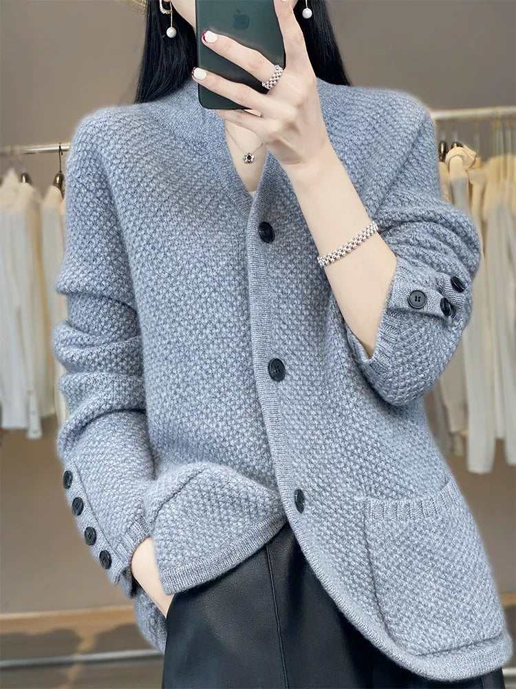Cardigan femme maille gris chiné confort MAX FOR ME femme