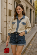 Cardigan ivoire porté femme élégance lumineuse moderne MAX FOR ME