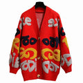 Cardigan laine oversize femme gris fermeture boutonnée MAX FOR ME