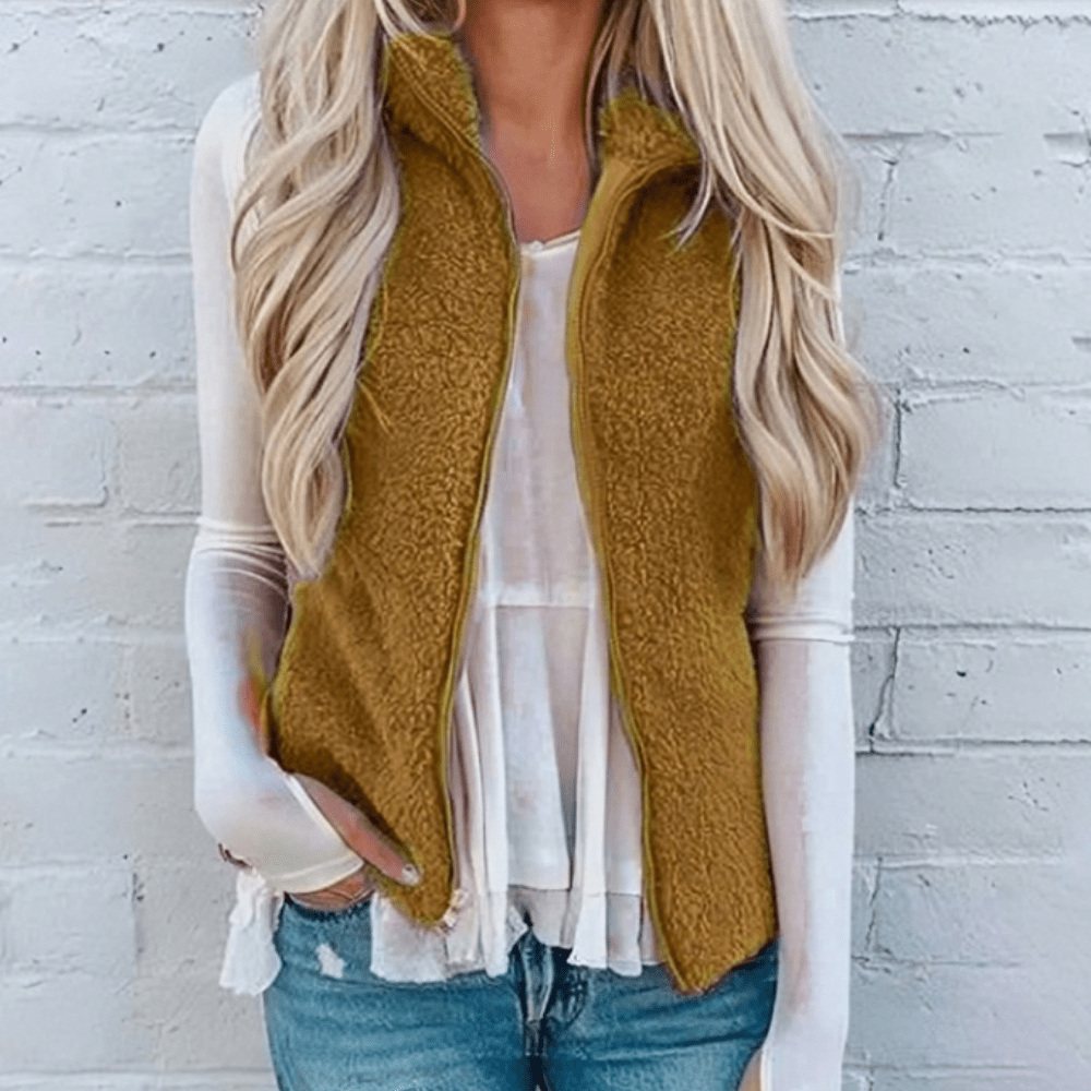 Cardigan léger pour femme avec poches Camel / S MAX FOR ME