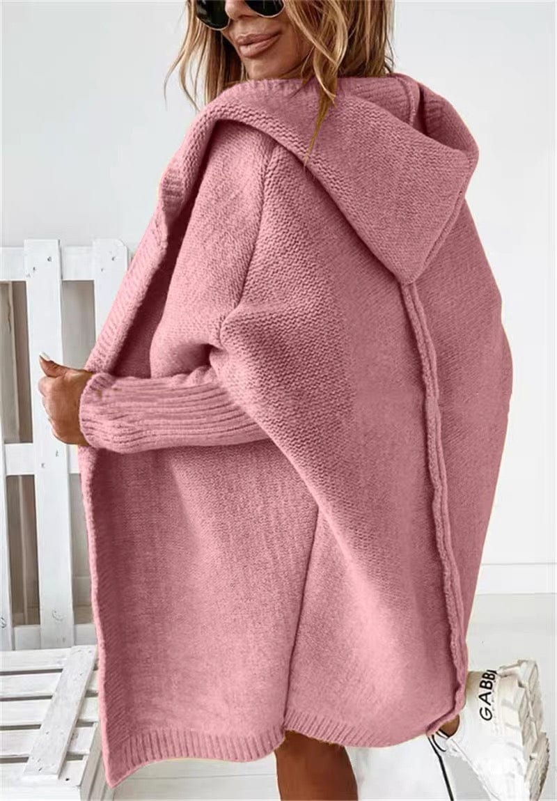 Cardigan long capuche femme sans boutons cocooning moderne MAX FOR ME Beige / S MAX FOR ME