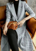 Cardigan long col revers femme noir sophistication urbaine MAX FOR ME