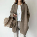 Cardigan long en maille douce - chaleur et style épuré - MAX FOR ME MAX FOR ME
