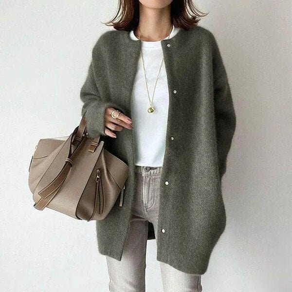Cardigan long en maille douce - chaleur et style épuré - MAX FOR ME MAX FOR ME