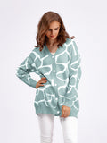 Cardigan long femme motif jacquard col V vert menthe MAX FOR ME
