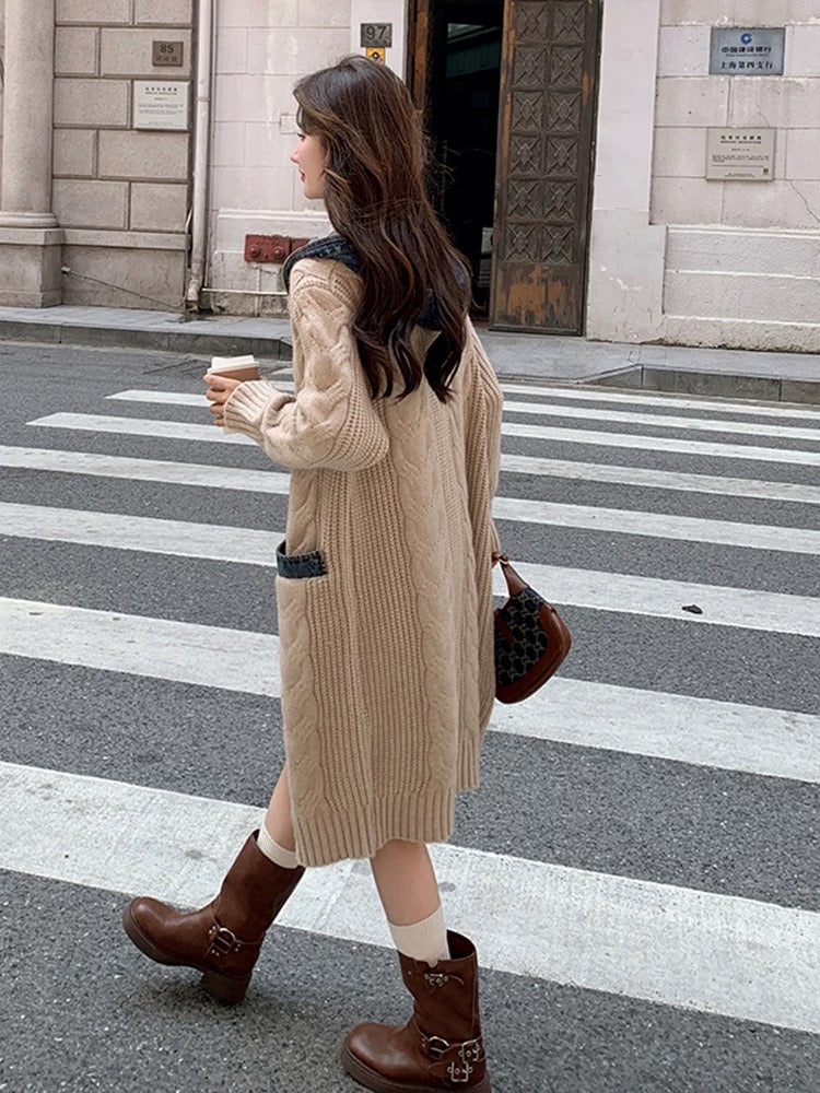 Cardigan long lifestyle automne-hiver protection style MAX FOR ME
