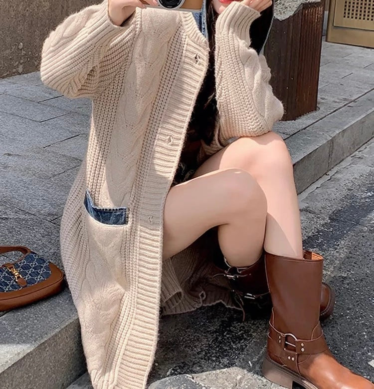 Cardigan long style manteau coupe oversize élégance urbaine MAX FOR ME
