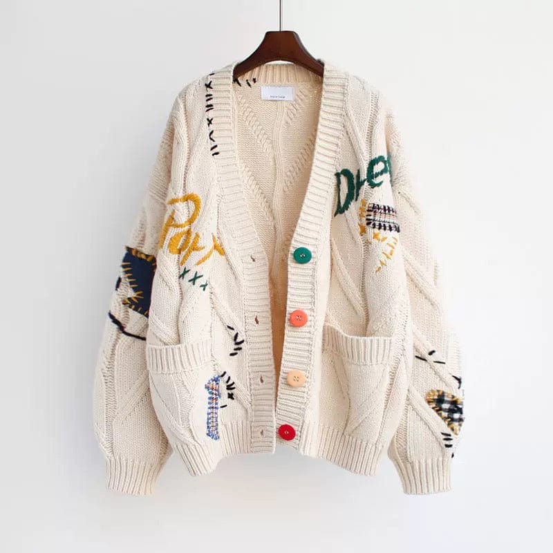 Cardigan oversize brodé "Arty" - un style créatif et unique - MAX FOR ME MAX for ME