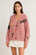 Cardigan oversize brodé 