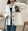 Cardigan oversize brodé 