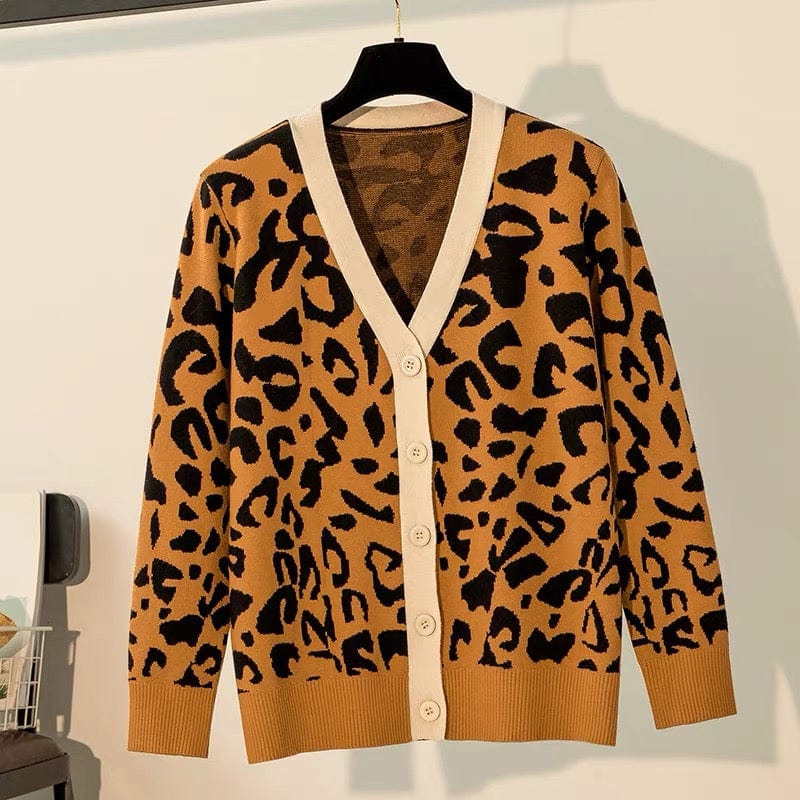 Cardigan style Chanel à imprimé léopard – chic audacieux MAX FOR ME MAX for ME