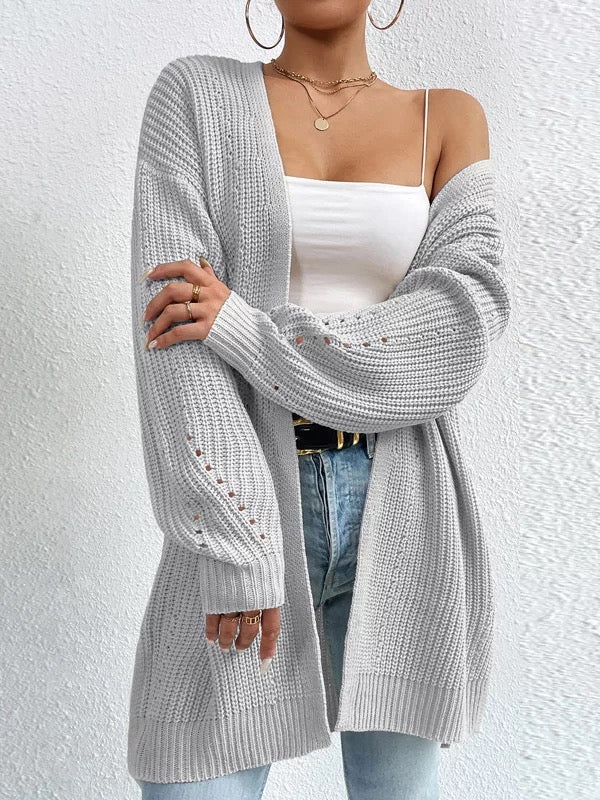 Cardigan tricot laine femme bleu ciel coupe veste MAX FOR ME