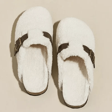 Chaussons fourrés à boucle - Cocooning luxueux d'hiver - MAX FOR ME Blanc / 35 MAX for ME