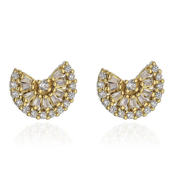 Collection de boucles d'oreilles "Éclat" - style versatile et chic - MAX FOR ME Or / Éventail Art Déco MAX for ME