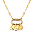 Collier à fermoir mousqueton en acier inoxydable, avec gravure personnalisée MAX for ME