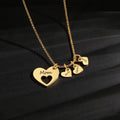 Collier cœur en acier inoxydable, gravure laser personnalisée avec 1 où plusieurs prénoms. MAX for ME