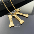 Collier cœur personnalisé femme – gravure prénoms – acier inoxydable doré – MAX FOR ME MAX for ME