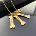 Collier cœur personnalisé femme – gravure prénoms – acier inoxydable doré – MAX FOR ME MAX for ME