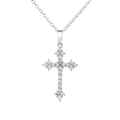 Collier croix strassée ultra-tendance éclat intemporel pendentif délicat - Collection exclusive Max for Me lumineux Argent / Croic bout étoile MAX for ME