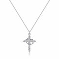 Collier croix strassée ultra-tendance éclat intemporel pendentif délicat - Collection exclusive Max for Me lumineux Argent / Croix bague intégré MAX for ME