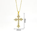 Collier croix strassée ultra-tendance éclat intemporel pendentif délicat - Collection exclusive Max for Me lumineux Doré / Croic bout étoile MAX for ME