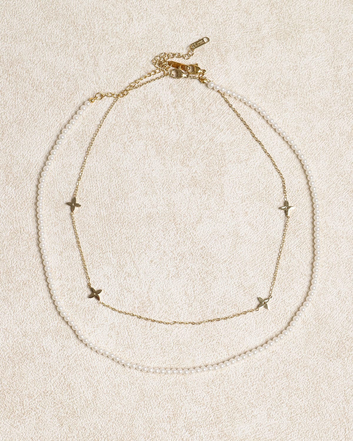 Collier de rétro de perles blanches Default MAX FOR ME