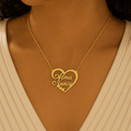Collier en cœur personnalisé avec deux prénoms – Amour ou amitié gravés Or MAX for ME