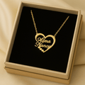 Collier en cœur personnalisé avec deux prénoms – Amour ou amitié gravés Or MAX for ME