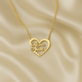 Collier en cœur personnalisé avec deux prénoms – Amour ou amitié gravés Or MAX for ME