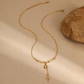 Collier étoile croix strass pampille chaîne fine spiritualité moderne MAX FOR ME Doré MAX for ME