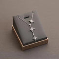 Collier étoile huit branches strass chaîne fine élégance moderne MAX FOR ME Argent MAX for ME