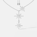 Collier étoile huit branches strass chaîne fine élégance moderne MAX FOR ME Argent MAX for ME