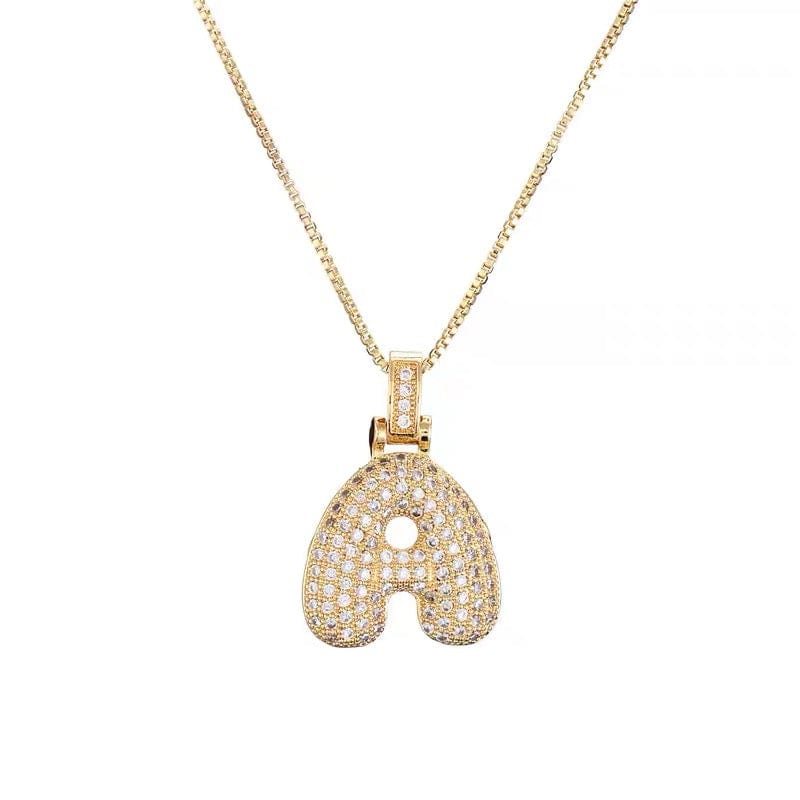 Collier initiale pavé de zircons - une touche d'éclat personnel - MAX FOR ME Doré MAX for ME