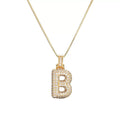 Collier initiale pavé de zircons - une touche d'éclat personnel - MAX FOR ME Doré MAX for ME