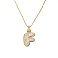 Collier initiale pavé de zircons - une touche d'éclat personnel - MAX FOR ME Doré MAX for ME