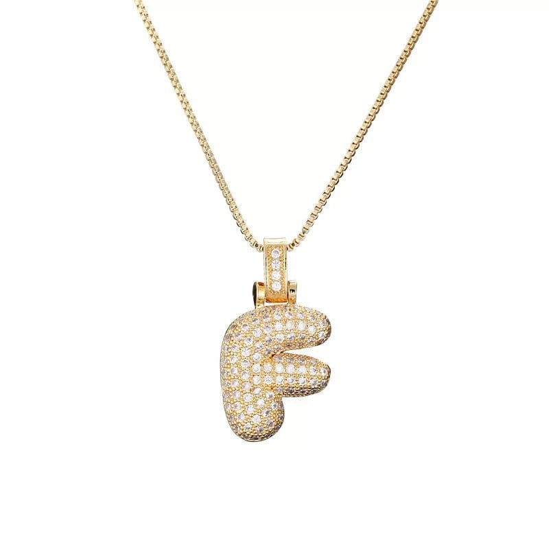 Collier initiale pavé de zircons - une touche d'éclat personnel - MAX FOR ME Doré MAX for ME