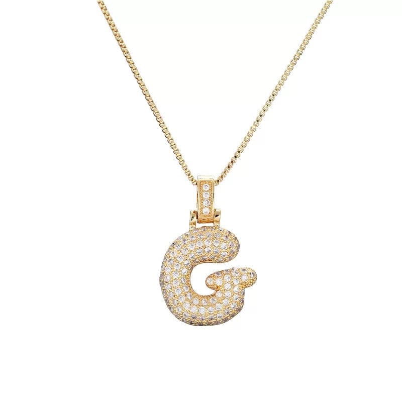 Collier initiale pavé de zircons - une touche d'éclat personnel - MAX FOR ME Doré MAX for ME